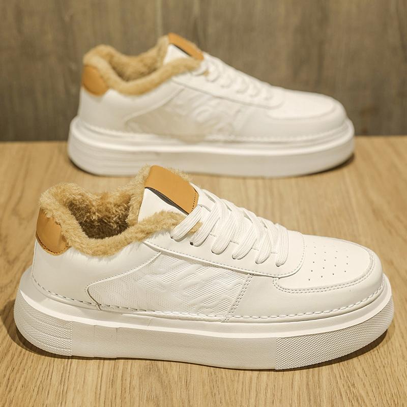 

Новые мужские зимние классические модные низкие кеды для скейтбординга, удобные кроссовки для баскетбола с мягкой подошвой 44 белый/коричневый