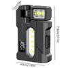 Rechargeable Dual Light Flashlight Rotatable Pocket Work Light with Metal Clip EDC Torch for Outdoor Camping Hiking Emergency
