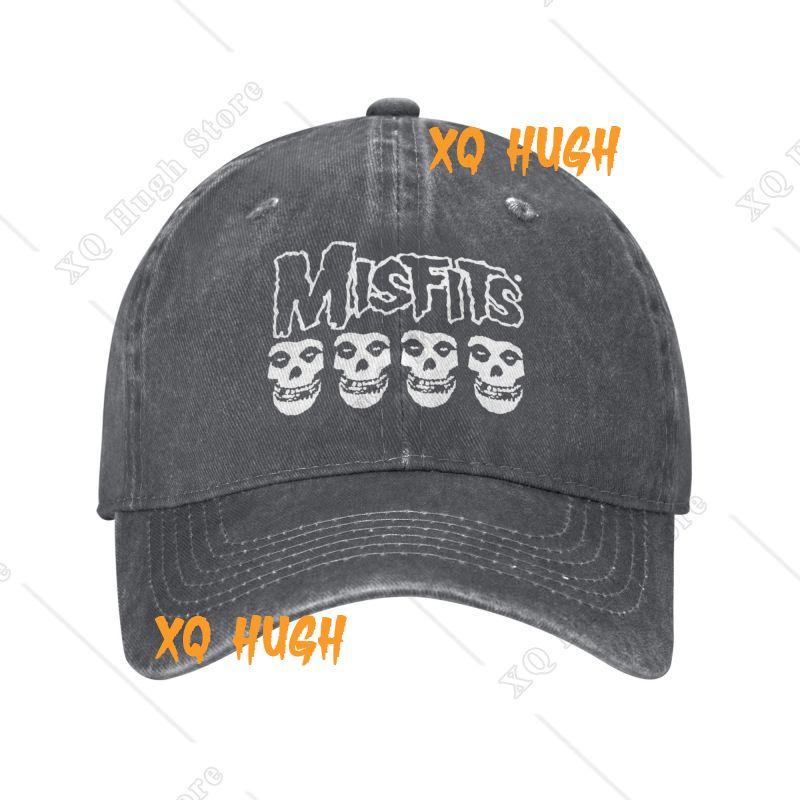 Vlastní Horor Punk Rock Misfits Lebka Baseballová čepice Sportovní Bavlněná Snapback Čepice Pánská Dámská Nastavitelná Táta Čepice