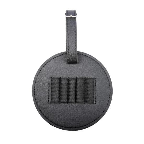 Yousheng Golf Tee Holder Clip-on Organizer, PU Leather Ball Tee Pouch with Stretchable Strap, Portable Vintage Style, 5-Slot Anti-Drop Design & Belt