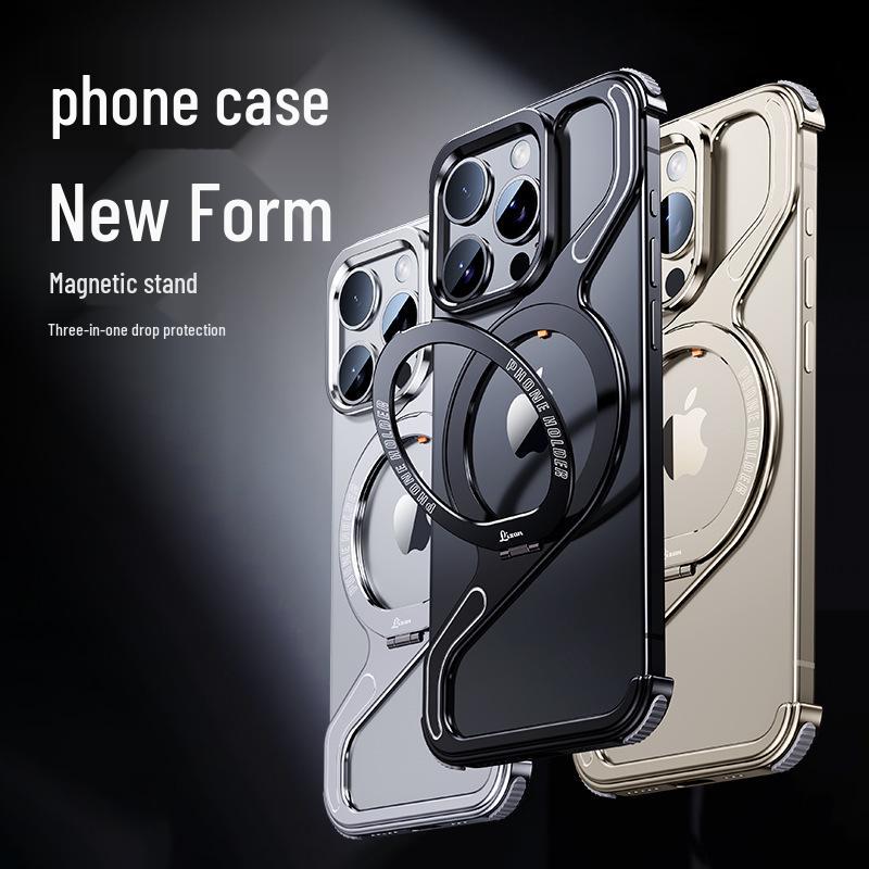 Z-Type Magnetic Metal iPhone 15 Pro Case: Drop-Proof & Heat-Dissipating