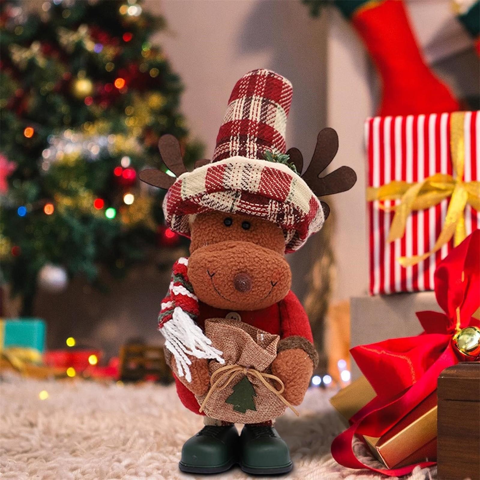 

Плюшевая кукла, набитая рождественская фигурка, украшение, милая, для детей и взрослых, универсальное украшение для дома, праздничная игрушка для декора, снеговик One Size