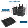 Folding Bike Basket Detachable Plastic Bike Handlebar Front Basket Bicycle Rear Rack Hanging Basket Cycle Cargo Carrier