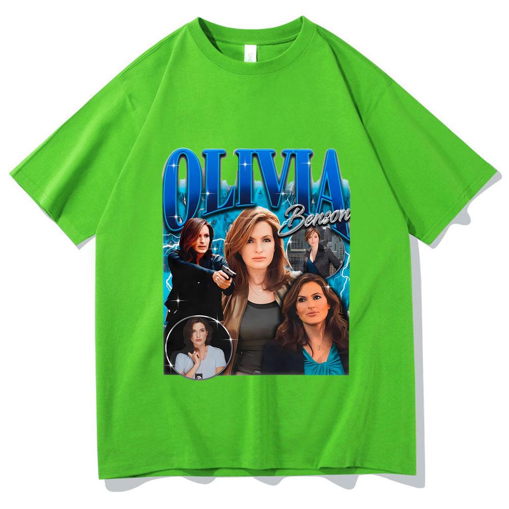 

Retro Olivia Benson Tshirt Men Women Fashion Oversized Streetwear Male Casual Cotton T Shirts Unsiex Vintage Short Sleeve Tees 4XL