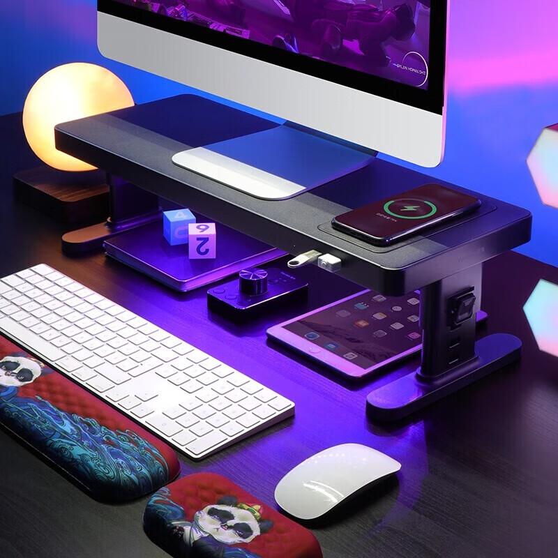 Monitorerhöhung mit kabellosem Laden