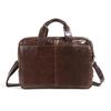 Men's Leather Business Briefcase Laptop Bag - Large Capacity, Multifunctional, European & American Fashion, Single Shoulder