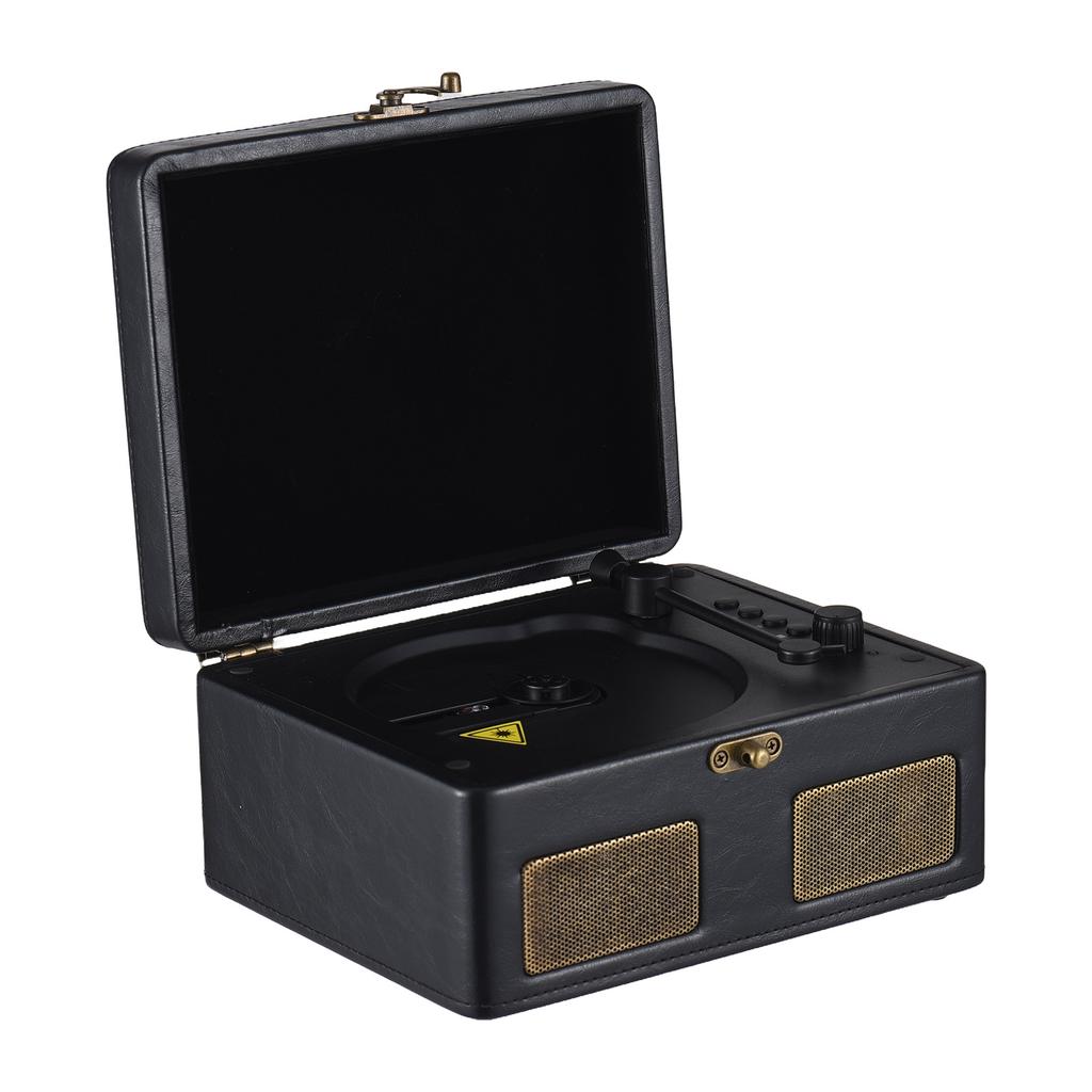 Retro CD Player Multifunctional Tray Type BT Player Turntables USB Drive Playback Portable CD Player with Remote