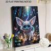 5D White Cat Pearl Wall Art Kit 30x40cm Frameless DIY Pearl Diamond Painting Floral Gem Art for Living Room/Bedroom Home Wall Decor