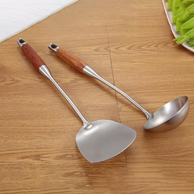Ustensiles de cuisine antiadhésifs antidérapants en acier inoxydable 304 pour aliments, louche à soupe pour boulangerie