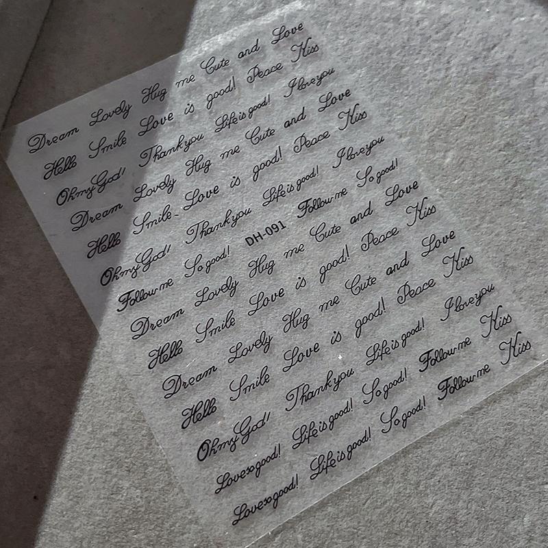 1Pcs Letter Nail Art Stickers 3D Adhesive Stickers Manicure Stickers Nail Decal Nail Decoration Nail Supplies Accessories