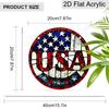 Acrylic USA Suncatcher Stained Glass Effect Window Hanging Ornament Patriotic Decor for Home