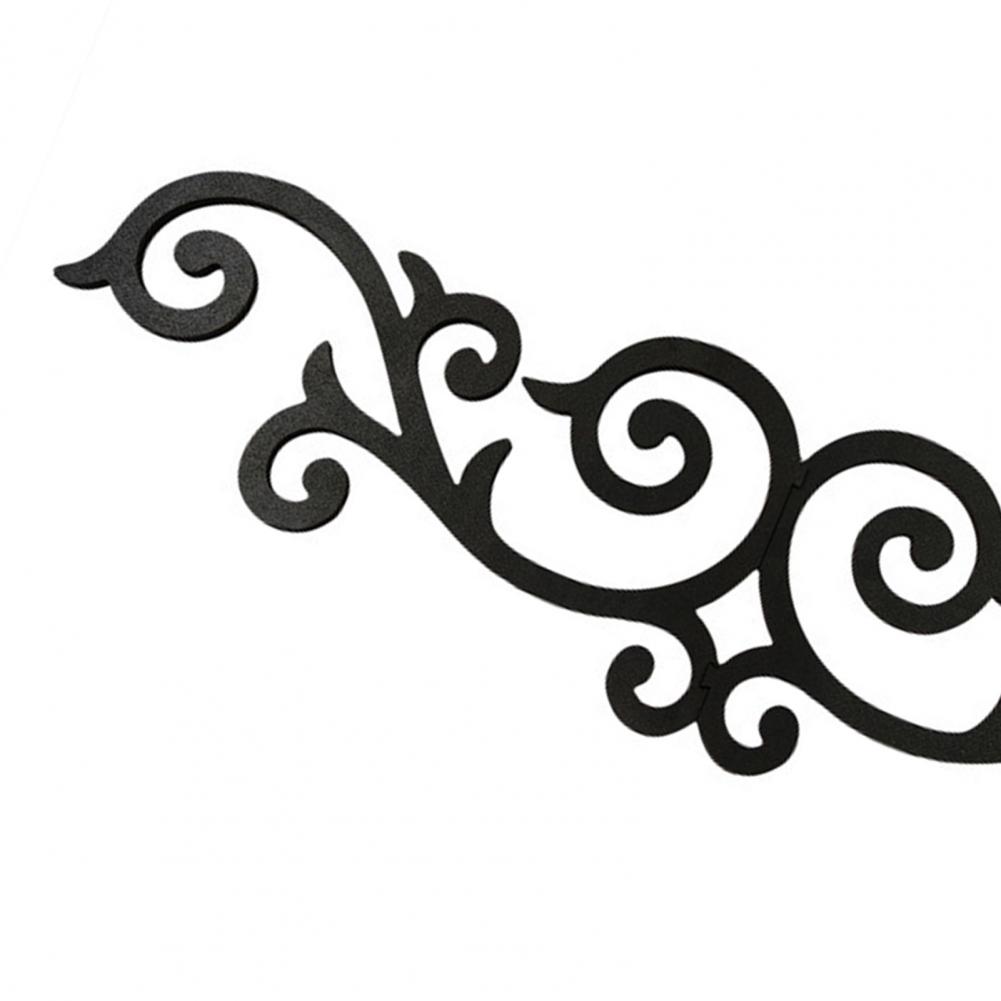 Wooden Scroll Entryway Decoration Elegant Black Wooden Scroll Wall Decoration for Home Office Retro Wall Art Sign