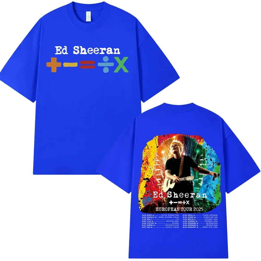 Ed Sheeran European Tour 2025 T Shirts Unisex Unisex Clothing Summer Cotton Casual Short Sleeve Tshirt Fashion Oversized Tee Shirt