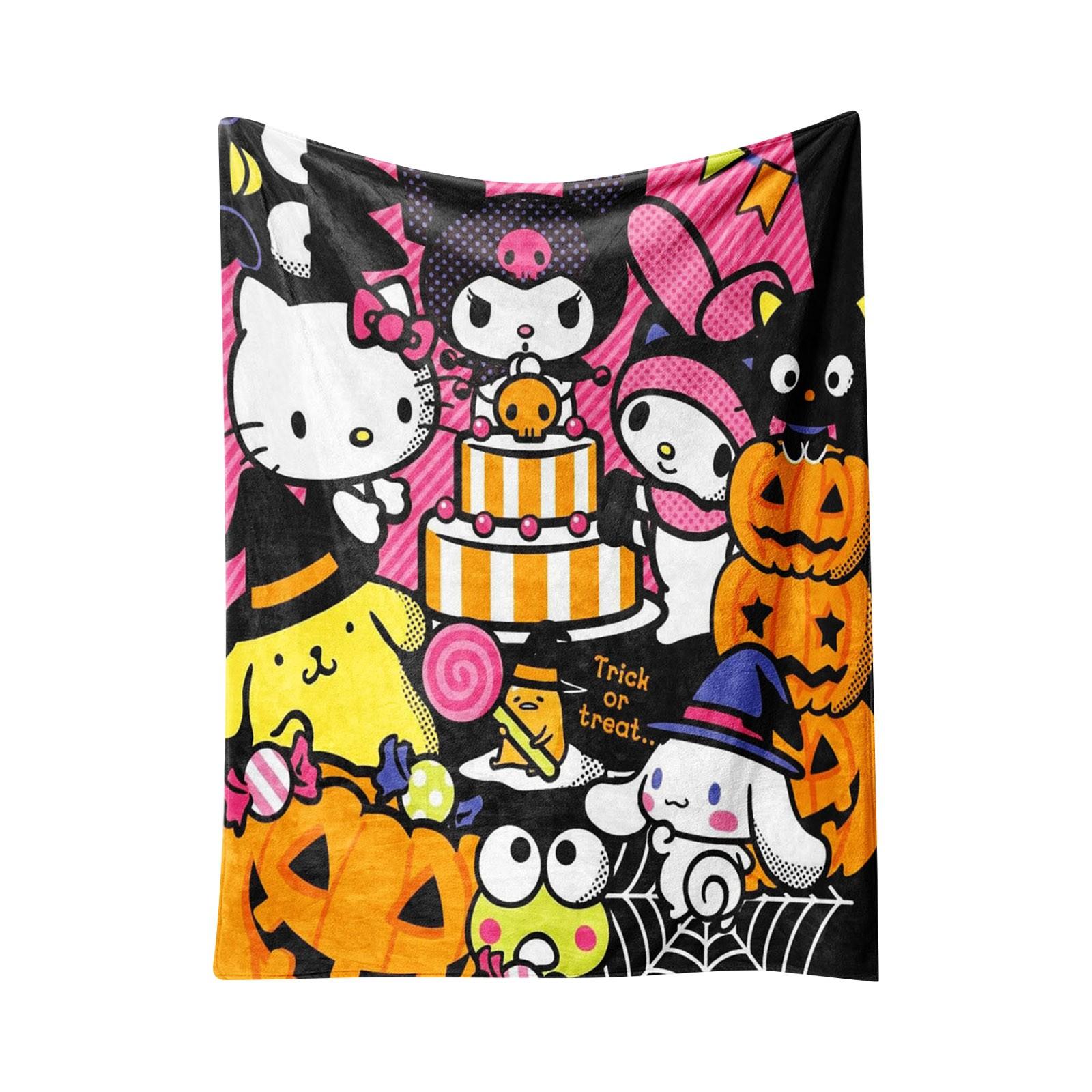 

Printed Halloween Flannel Blanket Throw Blanket One Size