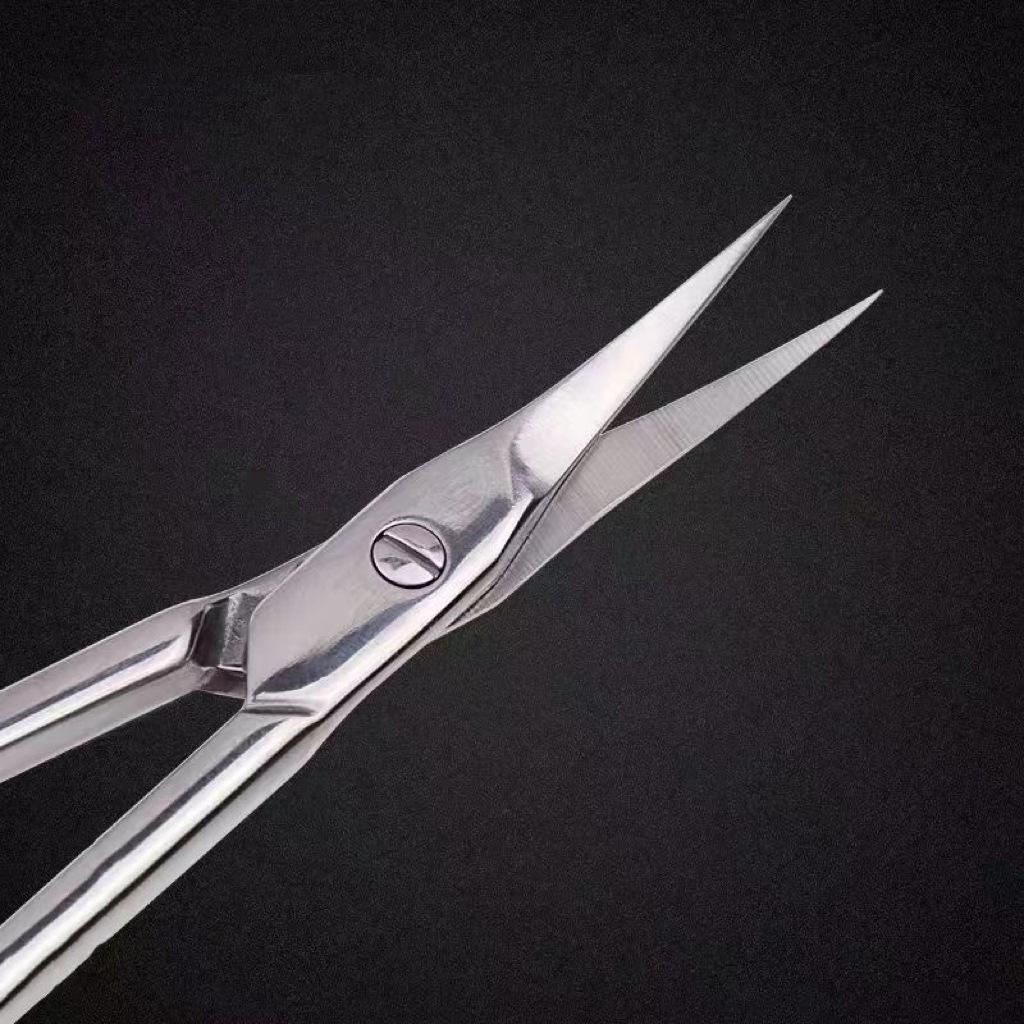 Russian-Style Cuticle Nippers: Stainless Steel, Small Curved, 45-Degree Sharpened Edge for Professional Nail Art and Dead Skin Removal.