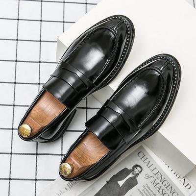 2025 New Men Loafers Formal Leather Shoes Elegant Dress Shoe Simple Slip On Man Casual Work Shoes Flat Shoes Classic Moccasins