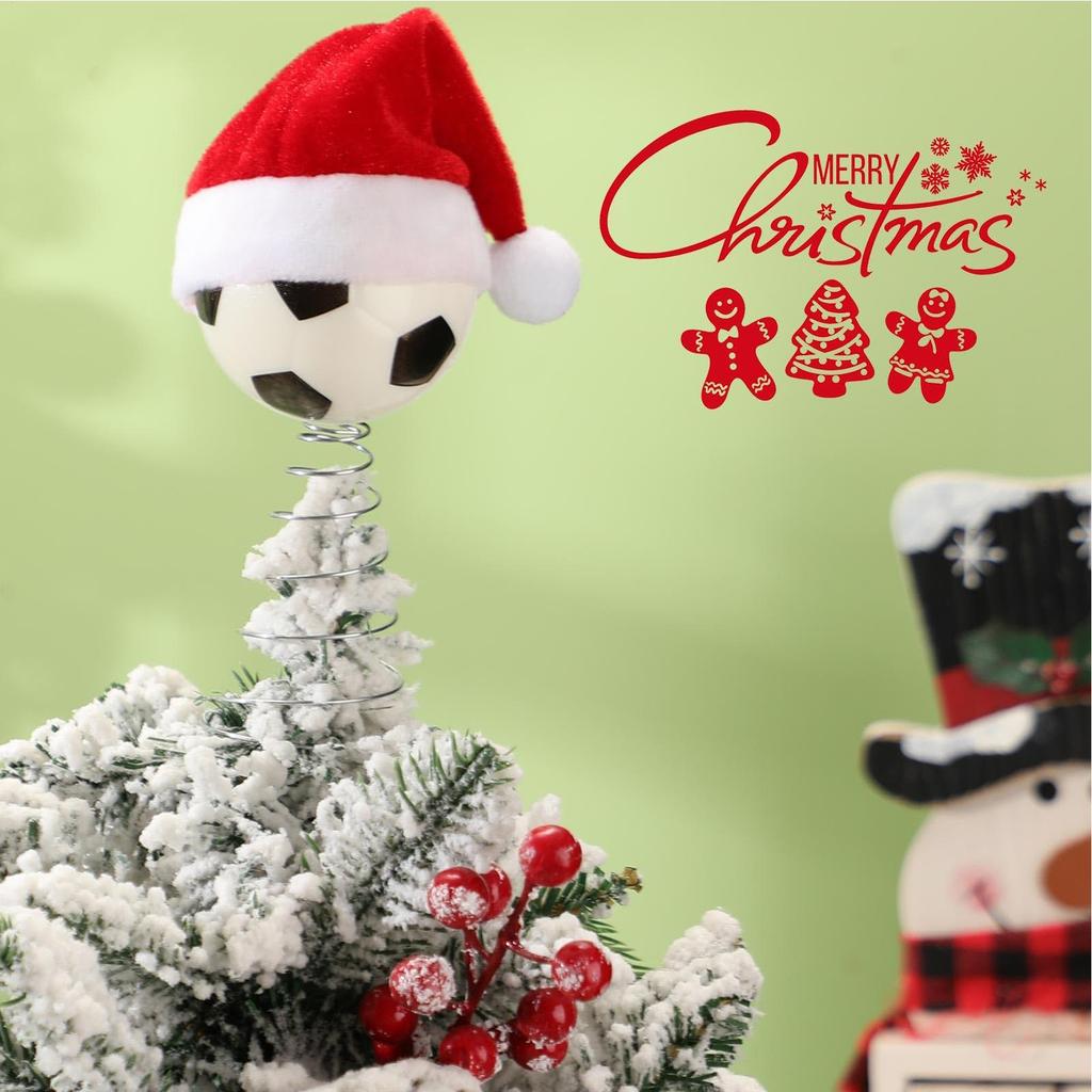 Christmas Tree Topper Football Christmas Tree Topper Christmas Home Ornament Table Display for Men Senior Fans Players and Teams