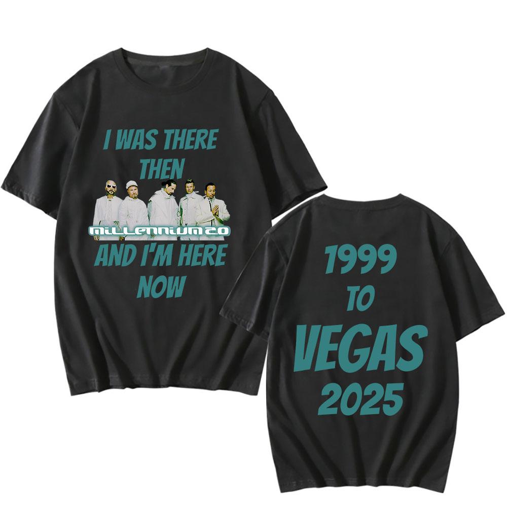 Millennium 2.0 1999 To Vegas 2025 Tour T-shirt Backstreet Boys Band Fashion Tshirts Cotton Short Sleeve Male T Shirt Unisex Tees
