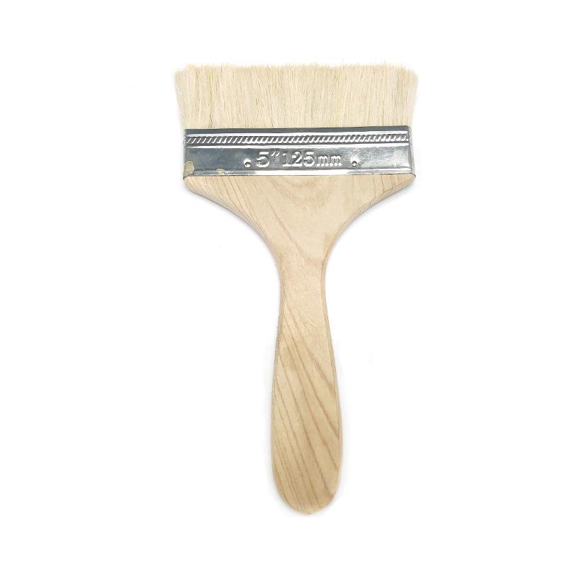 Wool Soft Bristle Barbecue Brush – Water-based Paint & Baking Brush with Long Handle, Available In Sizes 1-5 Inches
