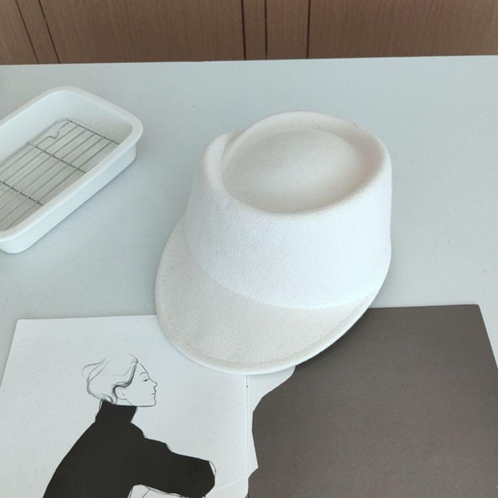 Elegant Wool Equestrian Hat Retro Wool Topper Hat Fashion Woolen Felt Hat Masquerade Party