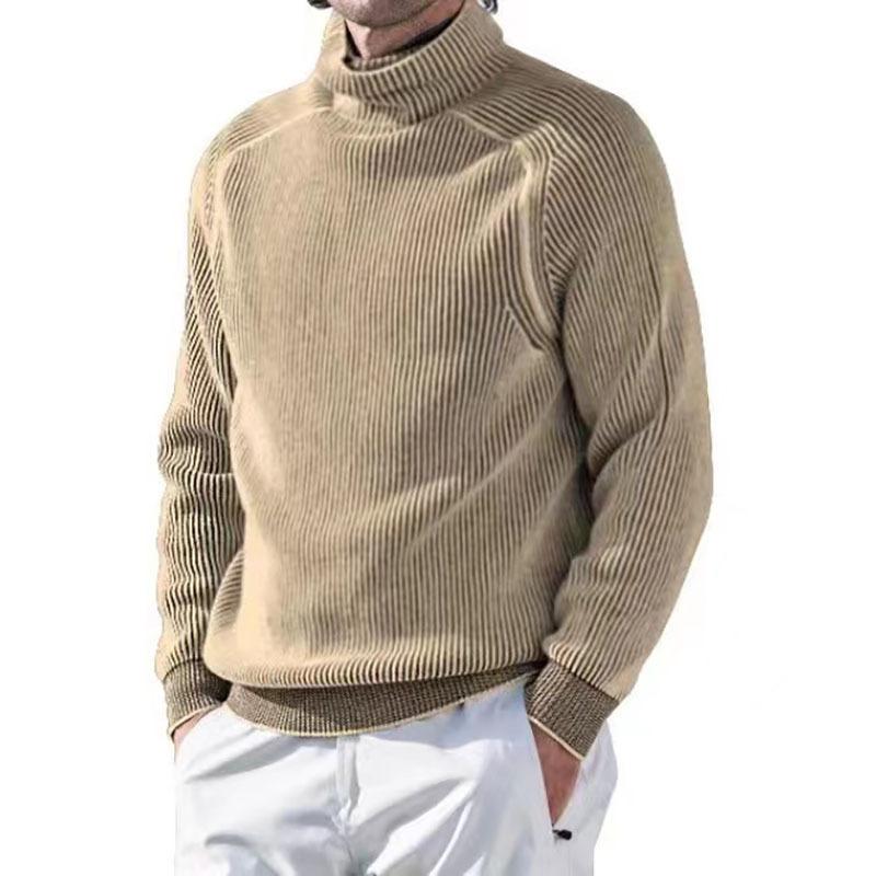 Men's Turtleneck Bottoming Shirt Thermal Long-sleeved Knitted Sweater Top