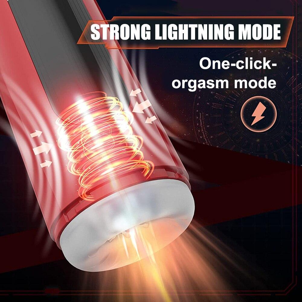 Male Masturbator IPX7 Automatic Telescopic  Vibration Blowjob Machine Masturbation Cup Sex Toys for Men Adult Goods for Men