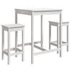 Vidaxl 3-Cz. White Pine Wood Garden Bar Furniture Set