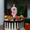 Creative Macaron Number Candles 0-9 - Birthday Decoration with Small Colorful Balls
