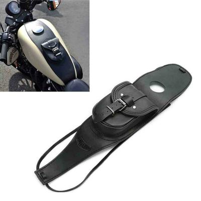 Sportsterfor Sportster için Kese ile Motosiklet PU Deri Yakıt Deposu Paneli