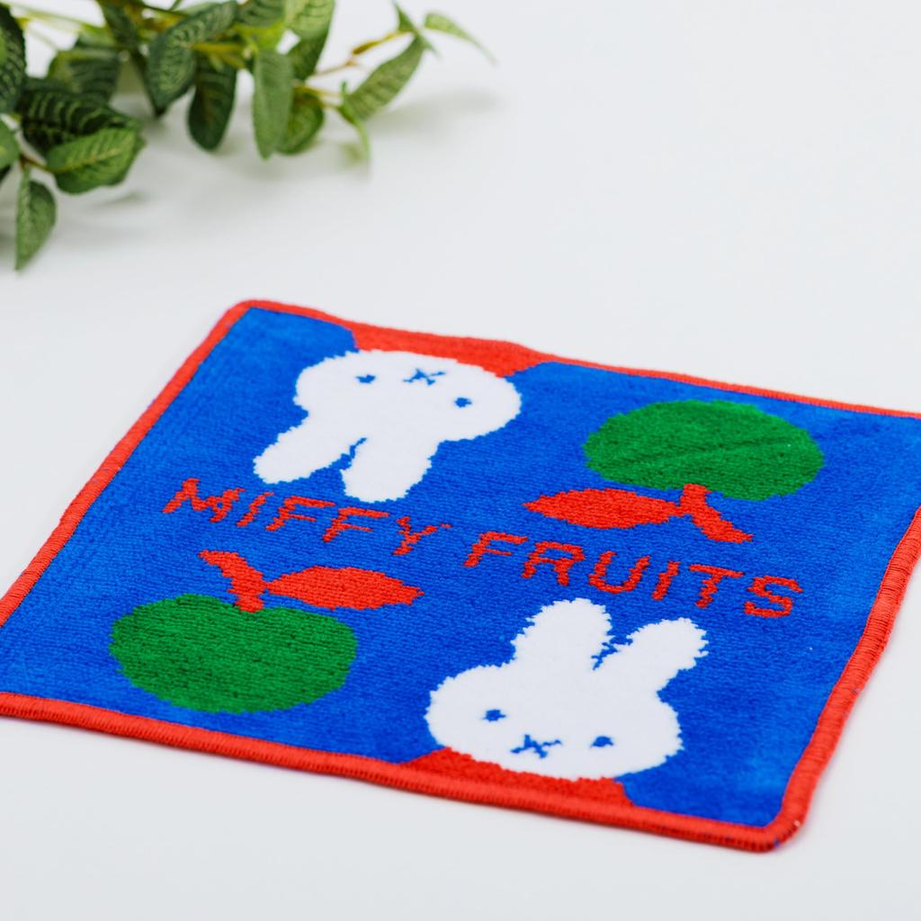 Nishikawa Miffy Chenille Mini Comes in Paper Perfect as a MIFFY Made in XT45278690 Apple Towel, 23x23cm, Washable, 100% Cotton, Packaging, Gift,