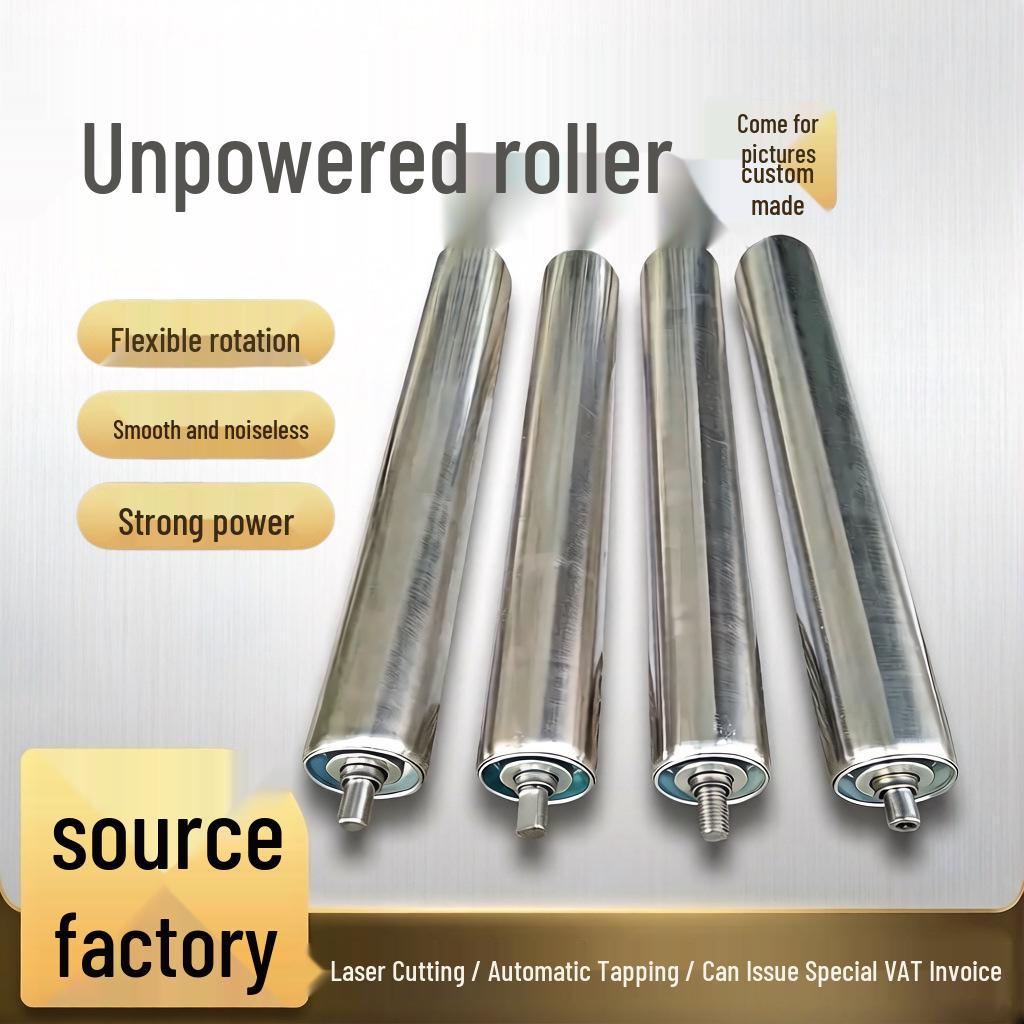 Non-Powered Stainless Steel Galvanized Roller Unloading Conveyor and Wheel Shaft Diameter 25-89