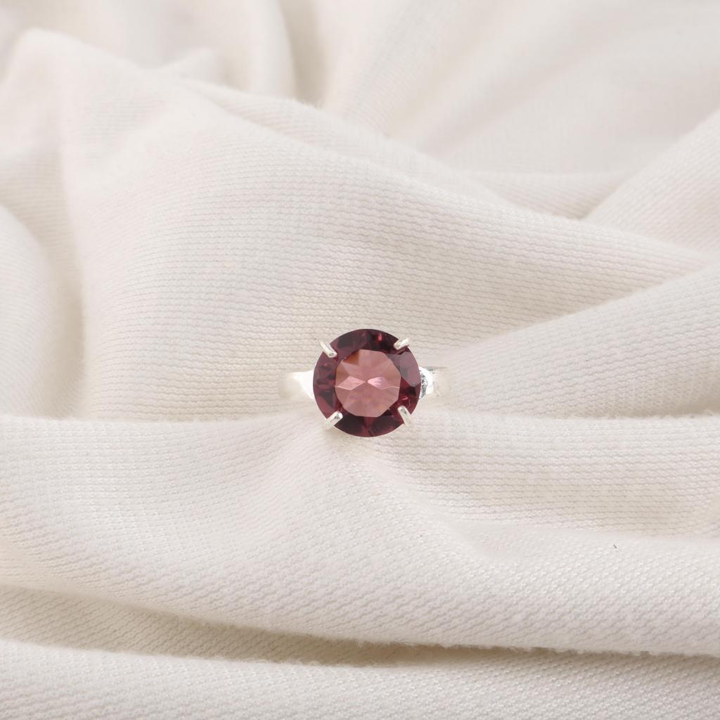 Rhodolite Gemstone 925 Sterling Silver Jewelry Designer Women Ring For Gift RR-72-2