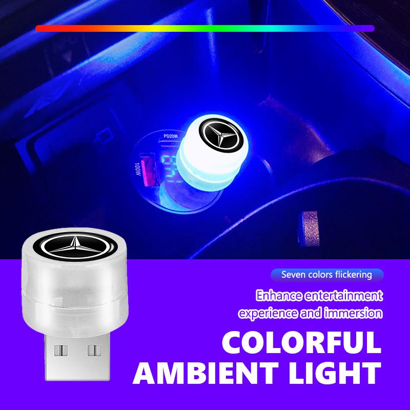 For Benz Car Styling LED Atmosphere USB Light Interior Lighting Lamp Auto Accessories Exclusive AMG W124 W203 W204 SPRINTER V