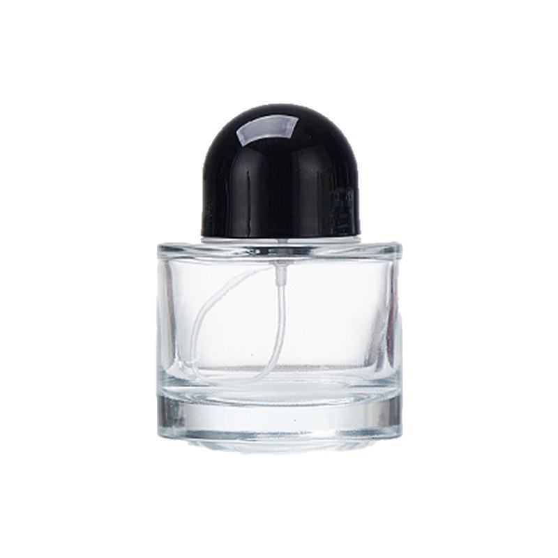 30ml Round Glass Perfume Bottle with Black Spray Cap