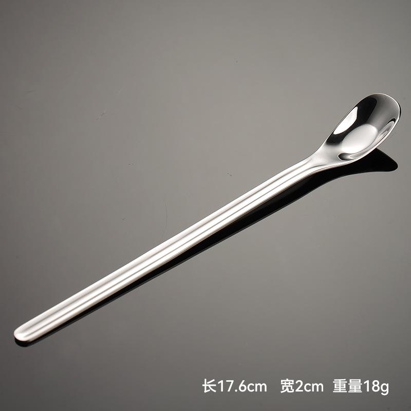 

Ложка для льда из нержавеющей стали 304 с плоским дном, десертная ложка для размешивания, многофункциональная кофейная ложка, высококачественный суп.