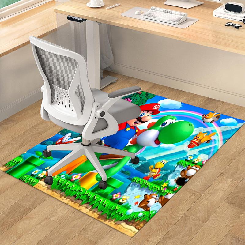 Mario Yoshi Adventure Carpet For Playroom Bedroom Living Room Sofa Home Decorkids Game Area Rug Nonslip Floor Mat