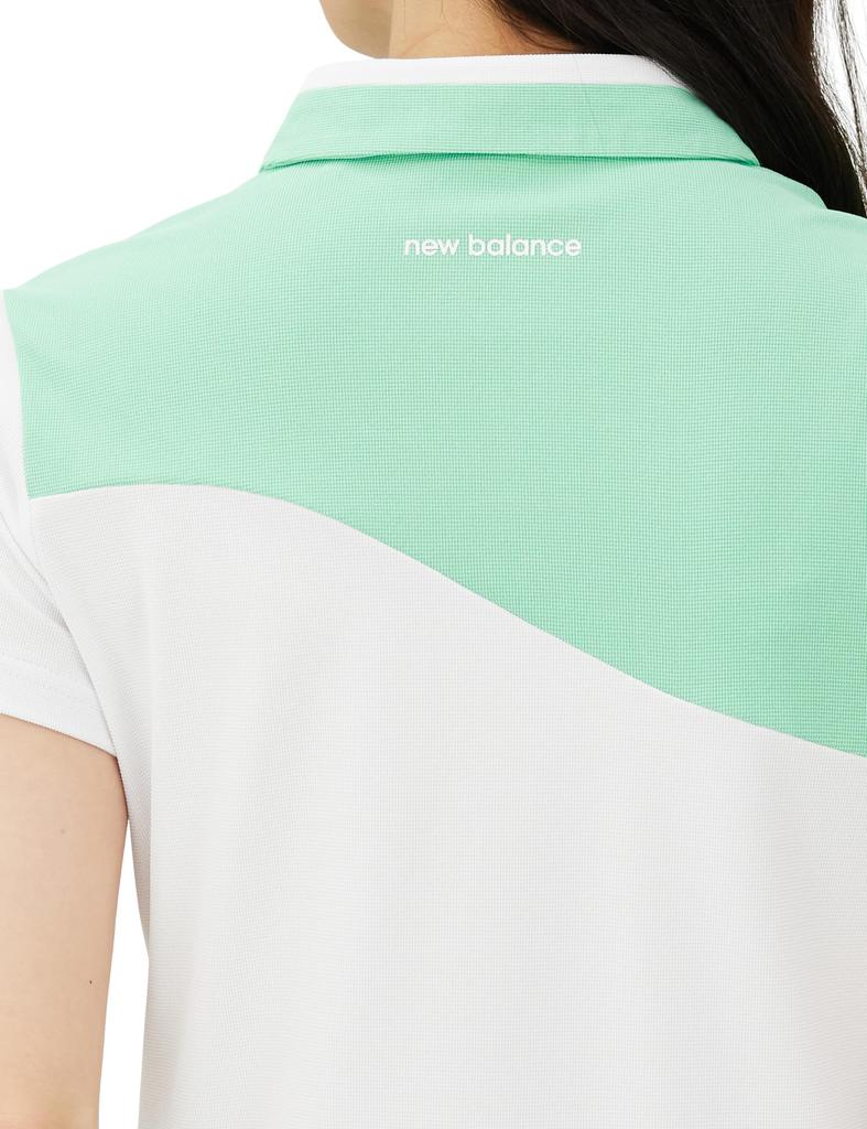 Golf Half Zip Polo Shirt Sweat Quick 0 [New Balance] Women's (FIELDSENSOR EX Absorbent, Drying, Stretch) / 012-4168502 030_White [S]