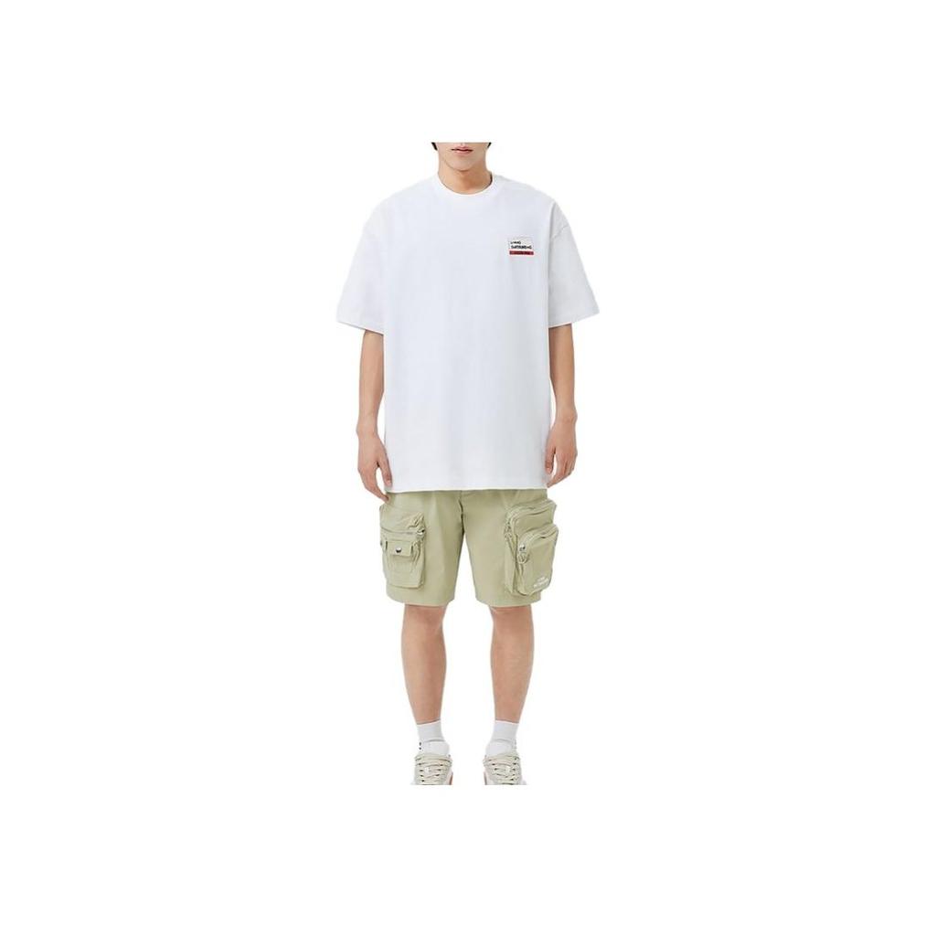 Li Ning Skateboard Series Logo Print Round Neck Loose Couple Sports Short Sleeve T-Shirt Unisex Tops AHST087-1