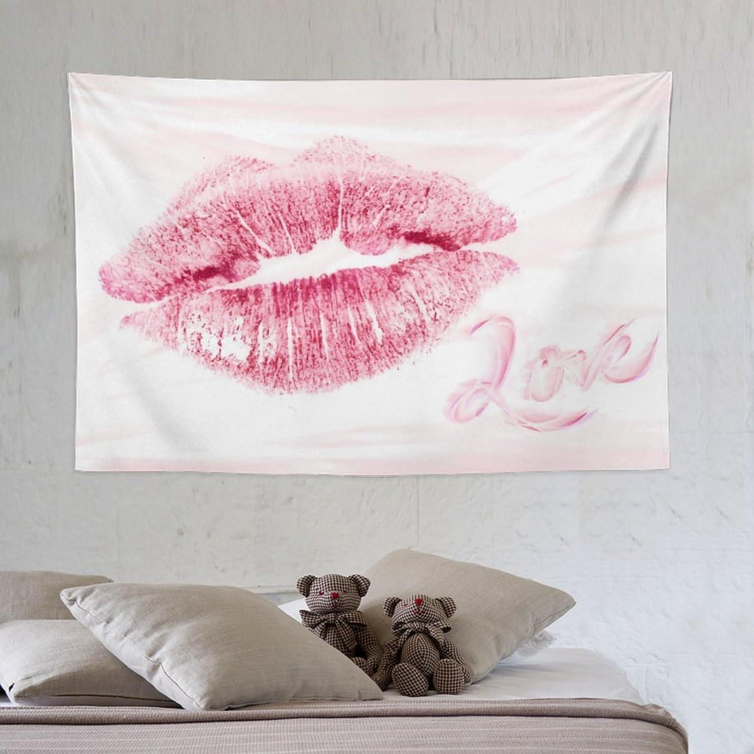 Tapestry of Smoty Pink Lips 75x100