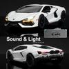 1:24 Revuelto Sports Car Toy Model Alloy Diecast  Music Light Supercar Doors Opened Vehicle Models Collection Gifts for Boys