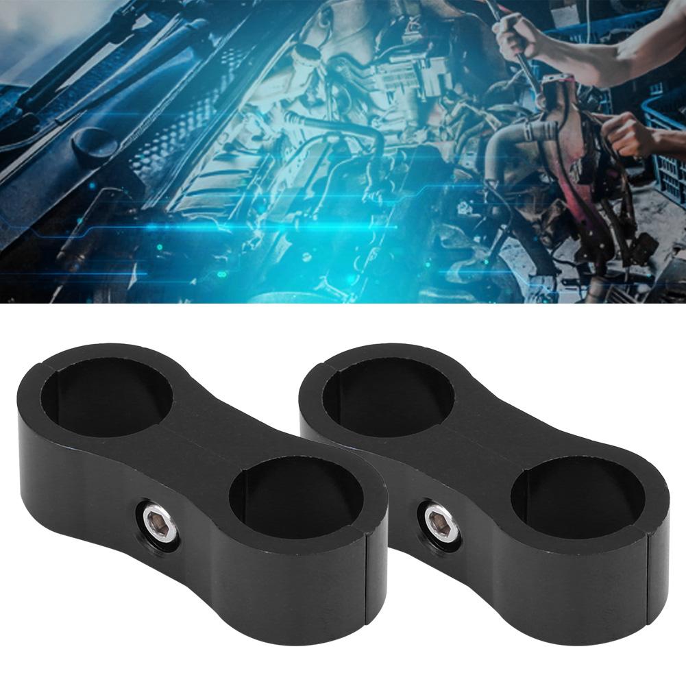 2Pcs AN6 Braided Hose Separator Clamp Fitting Adapter Bracket Universal
