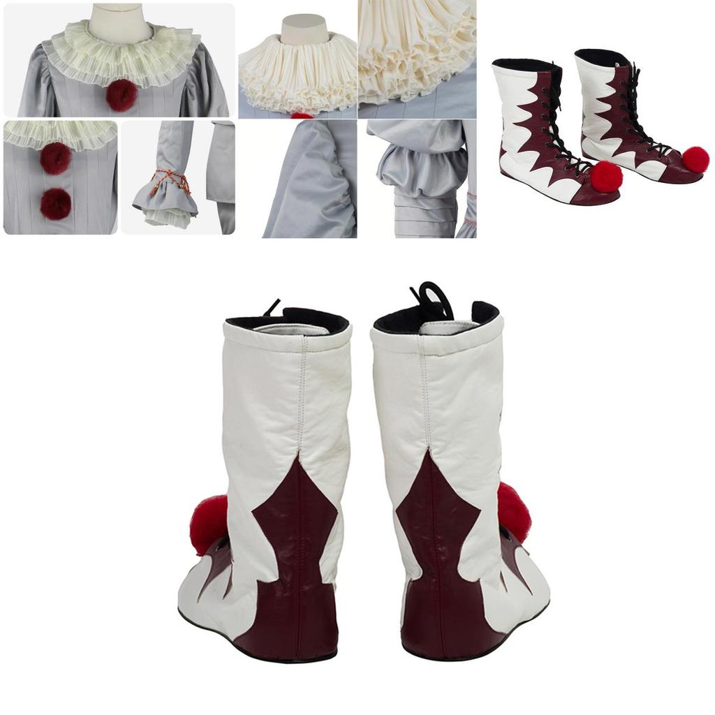 Stephen King's It Scary Clown Joker Pennywise Cosplay Costume Halloween Outfits Perfect Stitching And Exquisite Workmanship