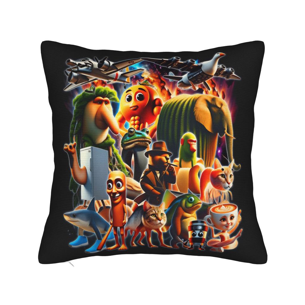 Italian Brainrot Meme Pillow Cover Vintage Pillow Case For Sofa Home Decoration Design Pillowcases Gift