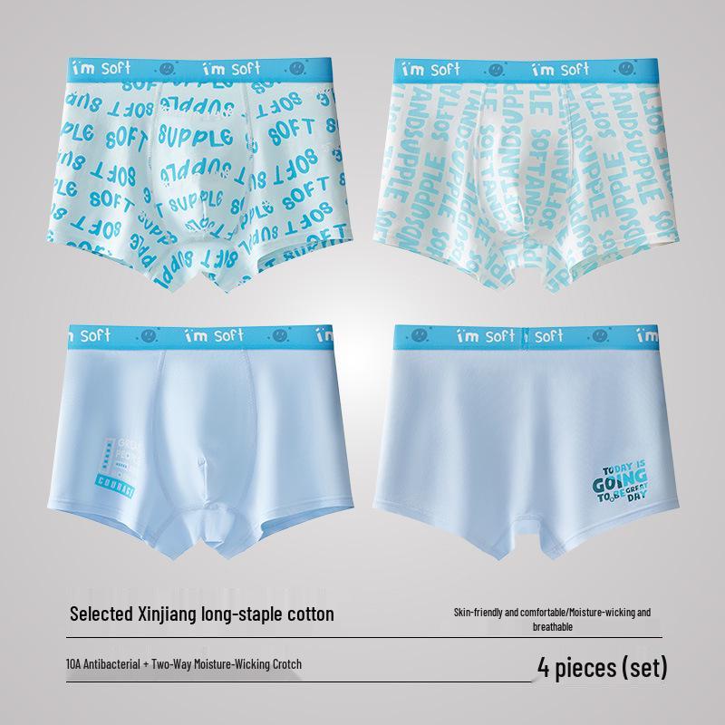 Teen Boys' Cotton Boxer Briefs (A Grade), Ages 15-18