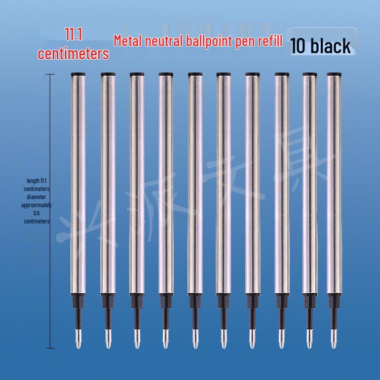 Universal Threaded Metal Ballpoint Pen Refill - Water-Based, Neutral, Business Office Replacement