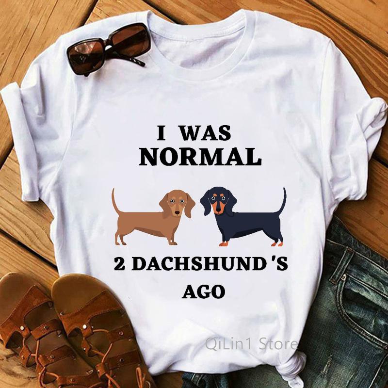 

I Love My Dachshund Графічні футболки Жіноча смішна біла футболка з коротким рукавом Жіноча футболка Любителю собак Подарунок на день народження Вінтаж XL