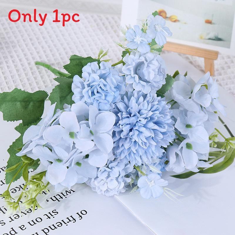 

Реалистичный шелковый букет из роз для мероприятий на открытом воздухе и украшения дома синий