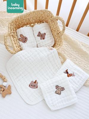 Lingettes en Gaze Douce pour Bébé Six Couches - Serviettes Absorbantes pour le Visage & Bavoirs pour Nouveau-nés