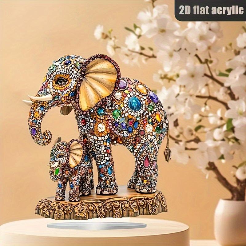1pcs Creative Mother Daughter Elephant Desktop Decoration Ornament, Mother's Day Gift, Daily Home Decoration