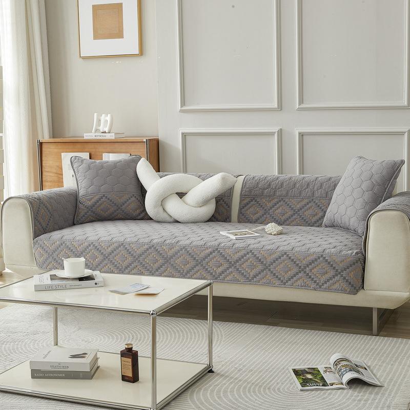 

Pure Cotton Sofa Cushion, Simple And Modern Cotton Fabric, Non-Slip Four-Season Universal Sofa Cover Towel, Summer Seat Cushion Cover Cloth 70*70cm